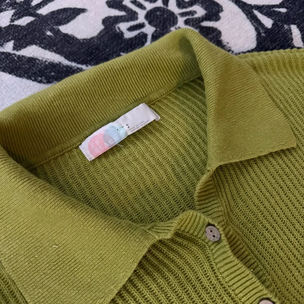 Free People Beach Picnic Sweater Romper In Lentil Sprout Size Small linen cotton - Image 5