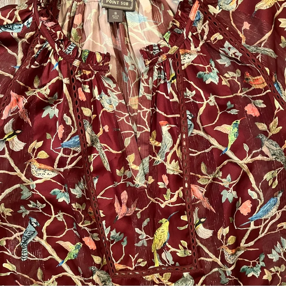 J.Crew Point Sur Ruffle-Neck Popover in Menagerie Print Size S - Image 4