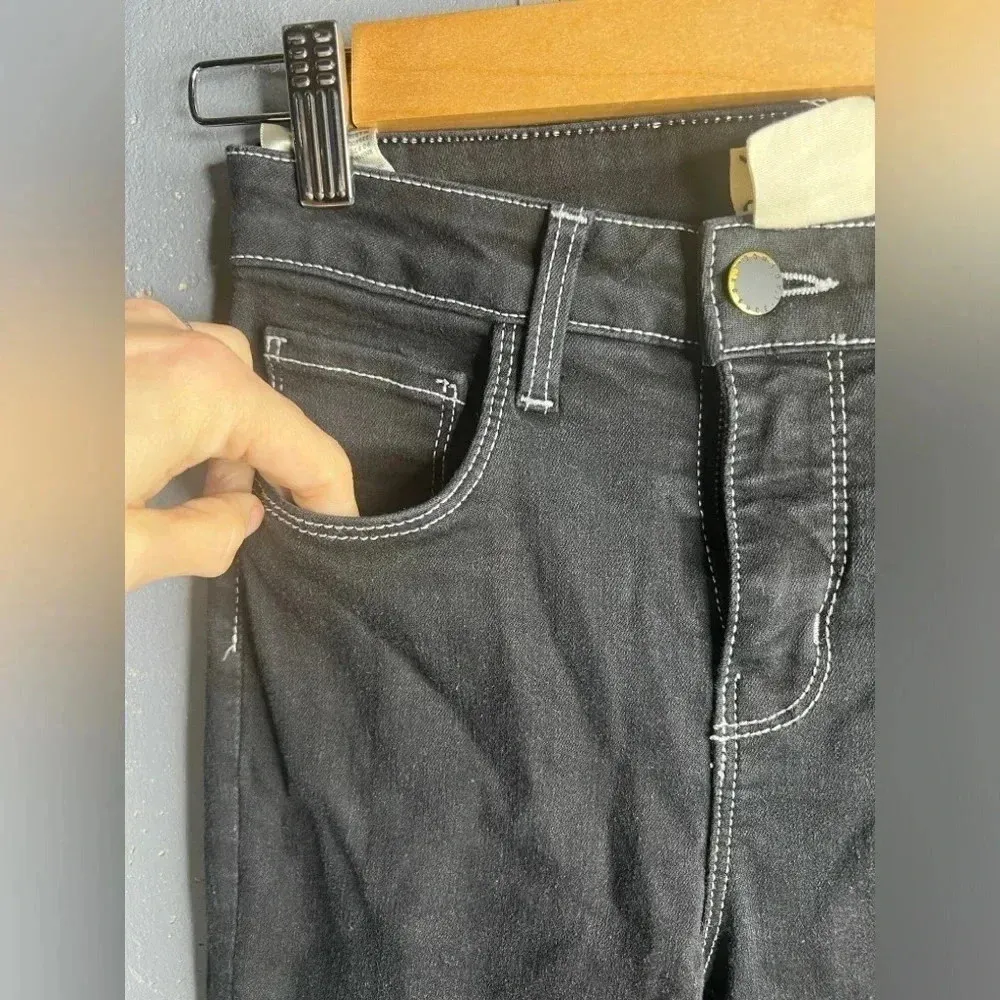 L'AGENCE Margot Skinny High Rise Noir Contrast 24 - Image 4