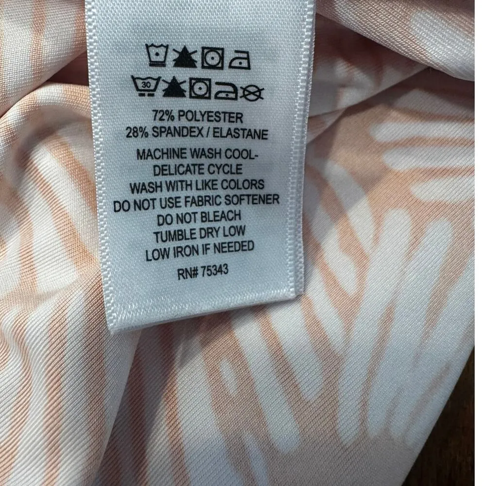 Tommy Bahama  Golf UPF 50 Zip Up Orange/White Size Medium - Image 6