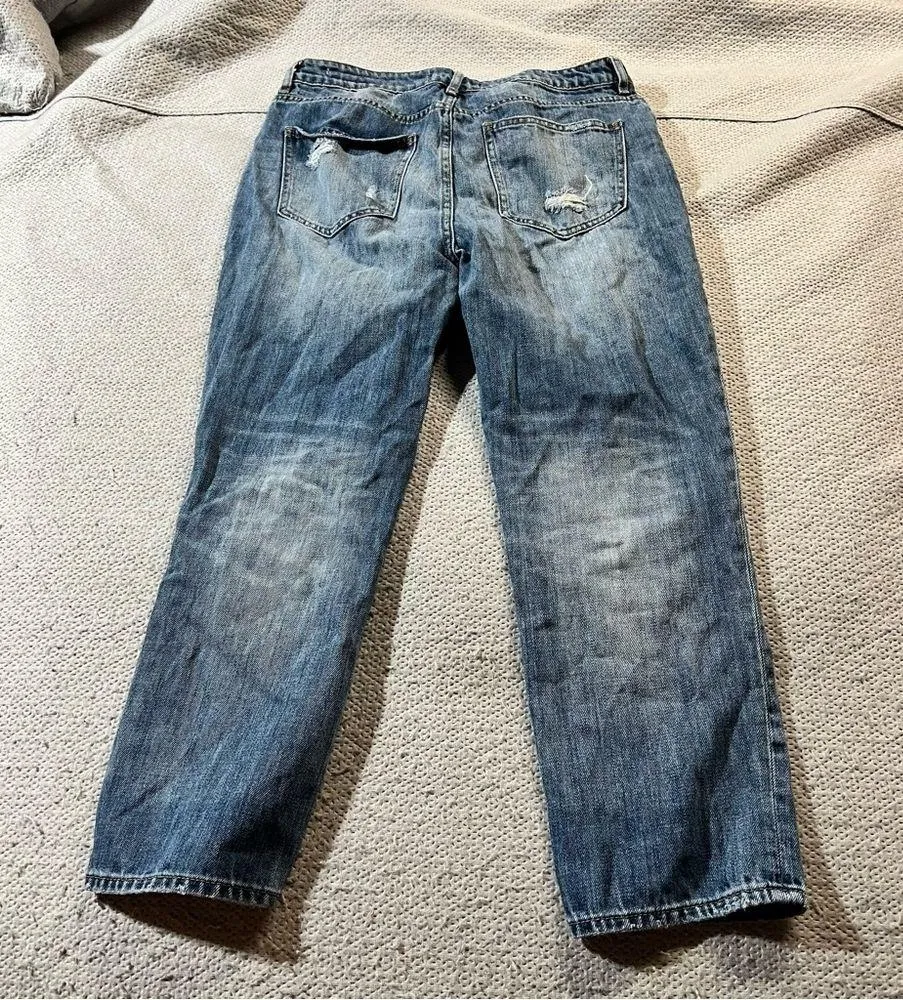 PacSun Blue Distressed Button Fly Mom Jeans Size 27 EUC - Image 6