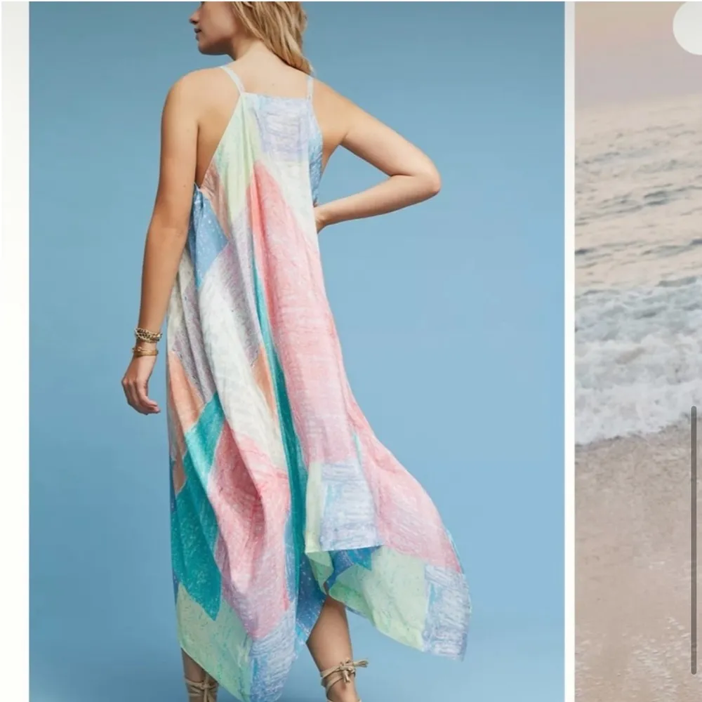 ANTHROPOLOGY LILKA patchwork multicolor paisley midi dress | XS S - Image 2