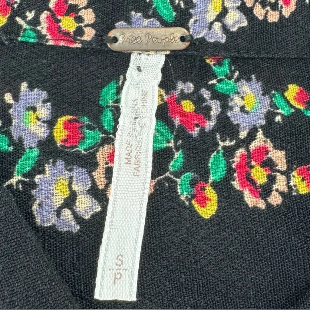 Free People Boho Floral Button Down
Asymmetrical Ruffle Tunic Dress - Image 2