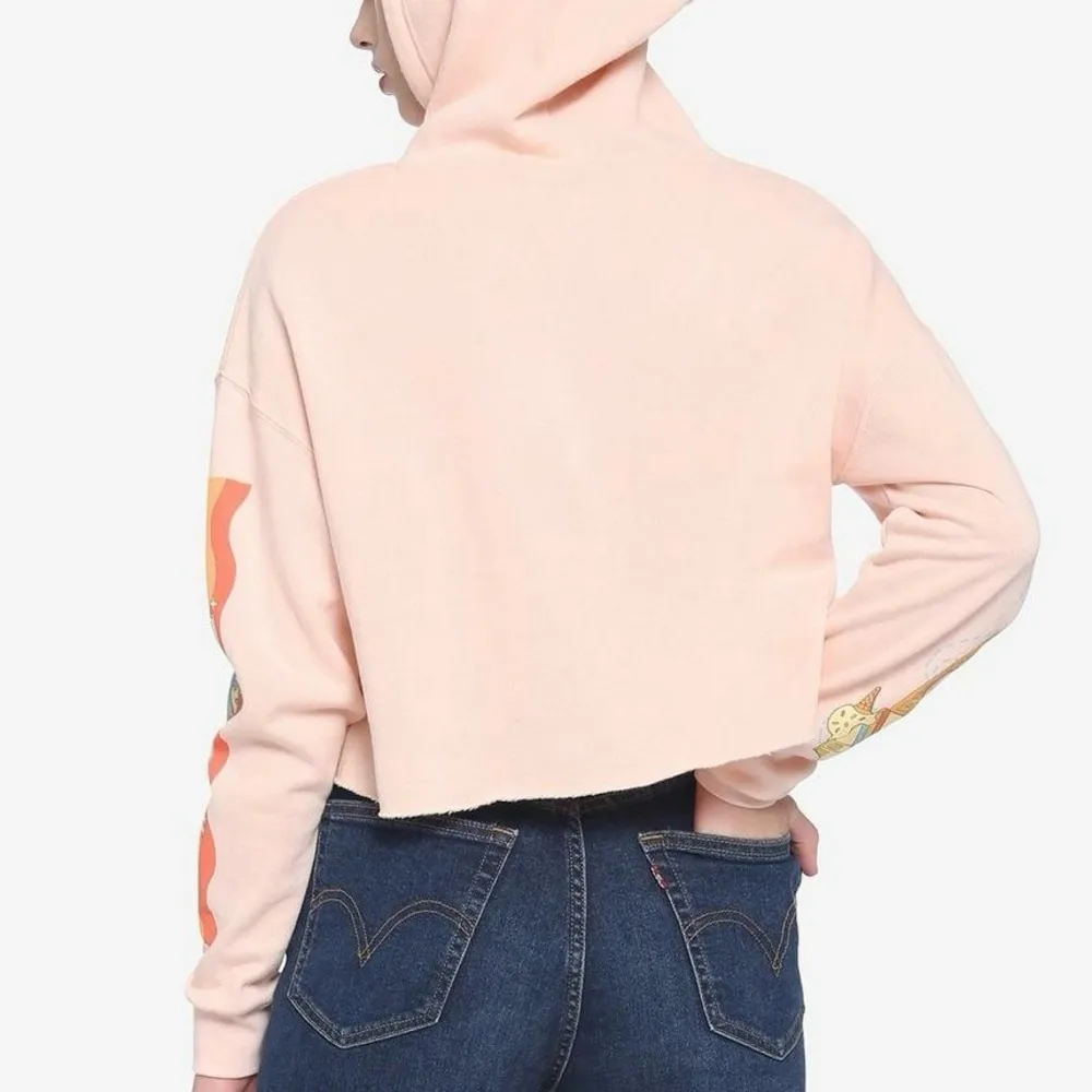 TINY TAN BTS KPOP Crop Pull Over Hooded Sweatshirt Women’s Teen Size L - Image 2