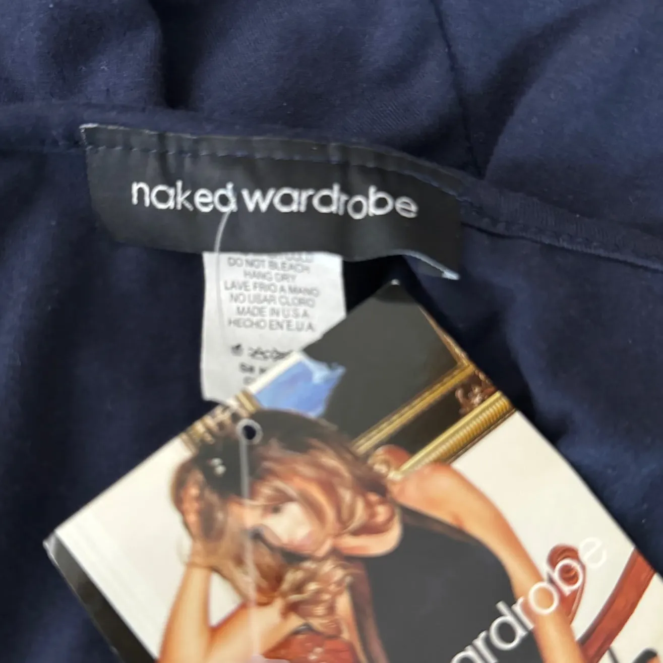 Naked Wardrobe Jumpsuit Womens Large Navy Blue Tank One Piece Basic Athleisure - Image 5