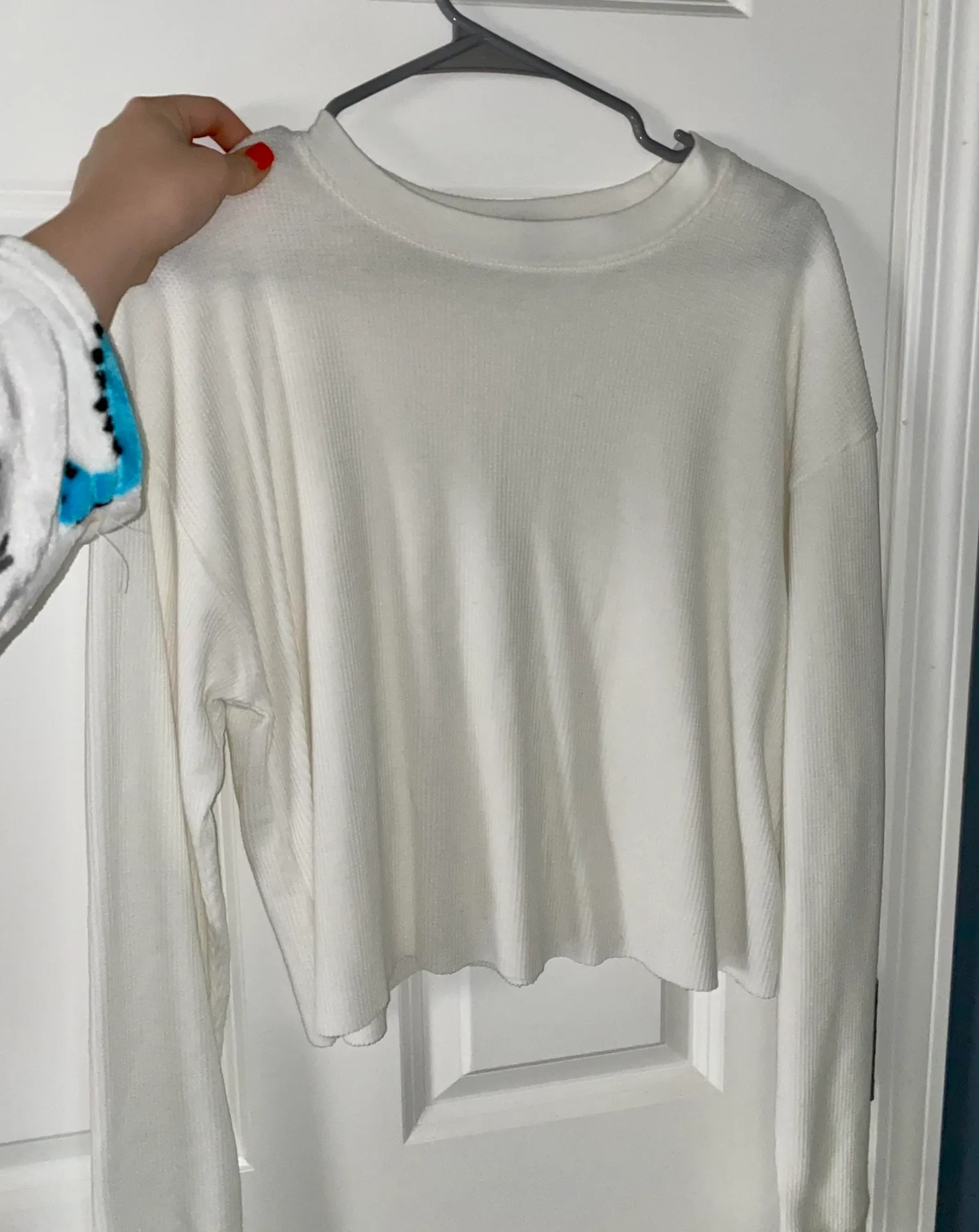 Crop Long Sleeve White Size L - Image 2