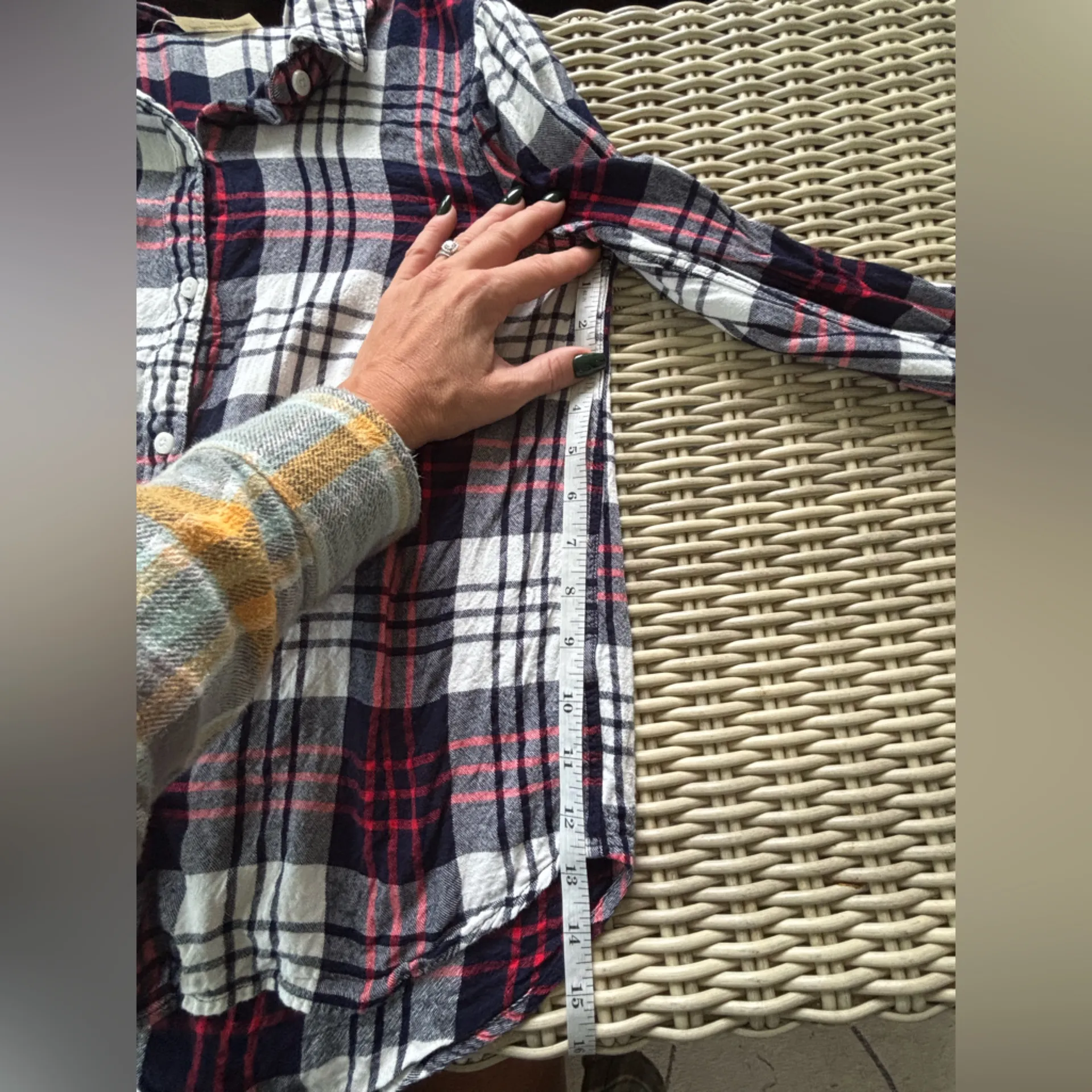 Marine Layer Anita Plaid Small Button Down grunge 90’s preppy lumberjack western - Image 9