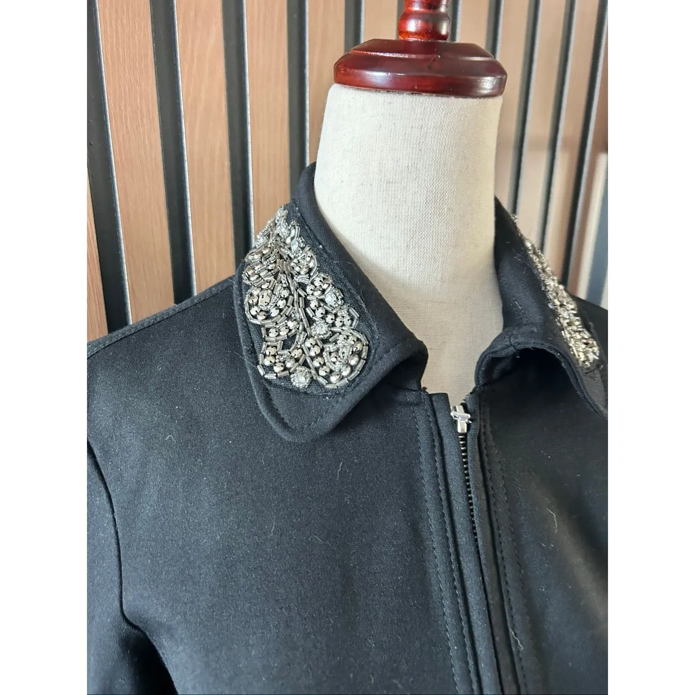 INC Black Military Style Peplum Jacket - Image 2