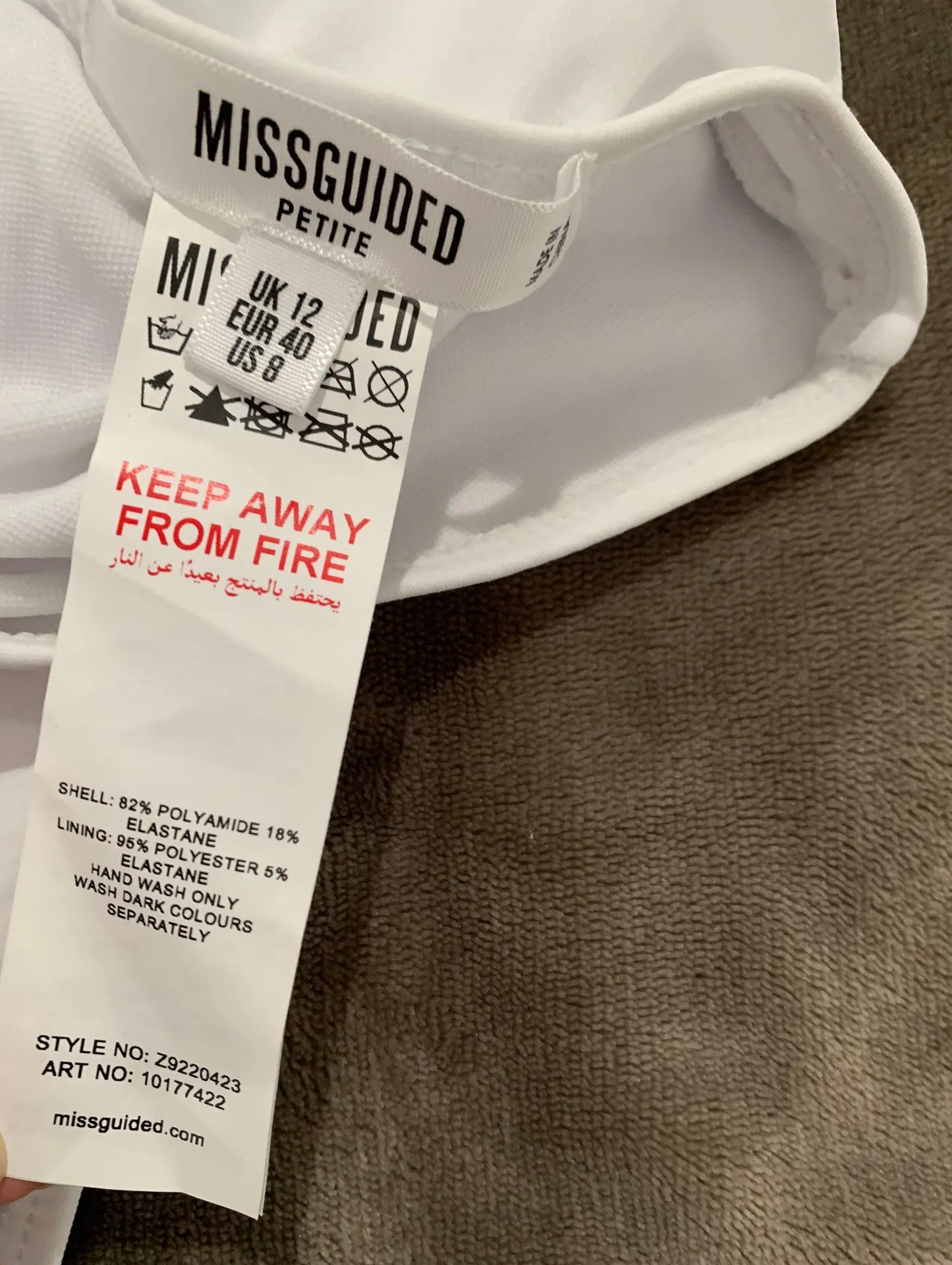 Petite seamless bodysuit one shoulder white size 8 - Image 7