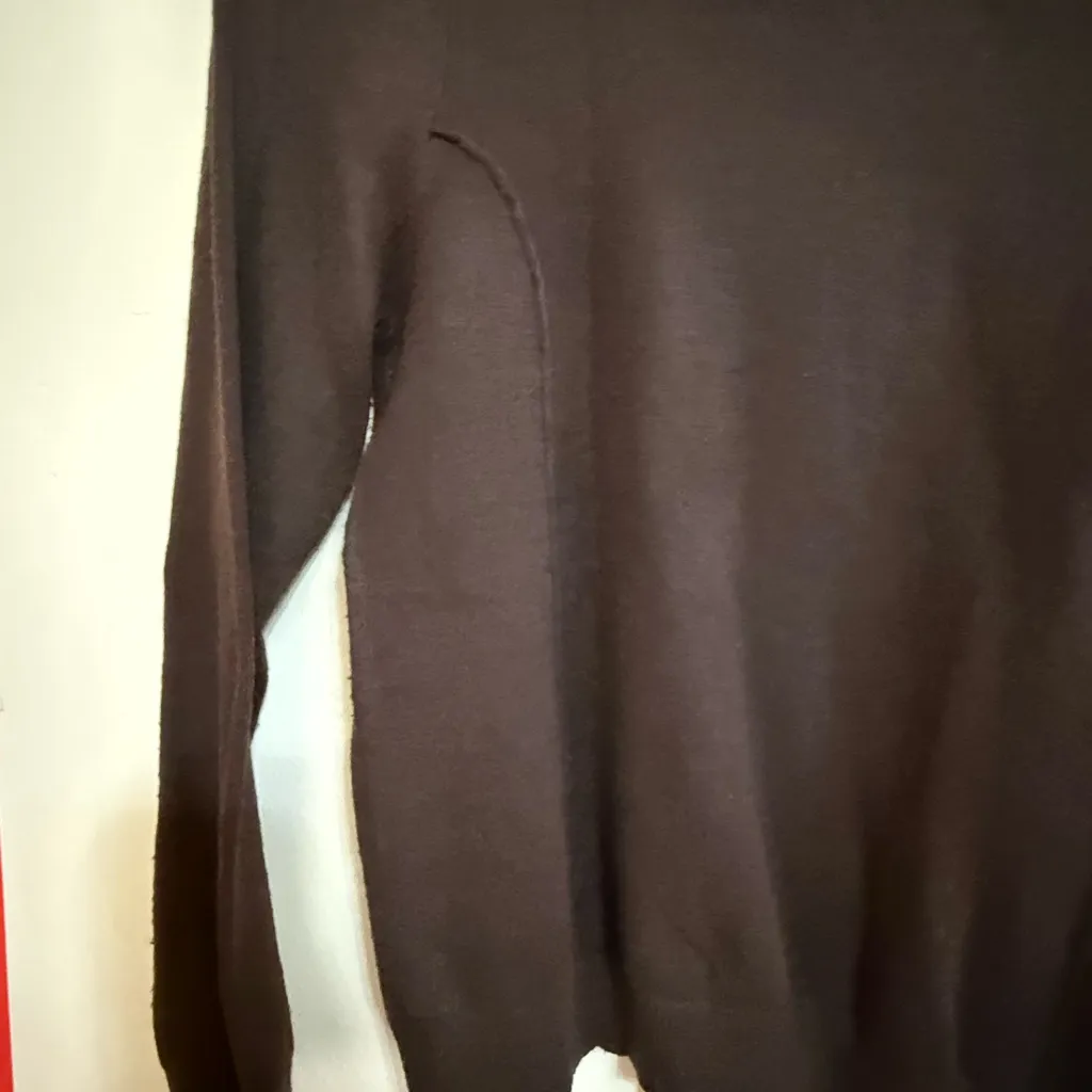 Elegant Chocolate Brown Turtleneck Sweater Size 2 - Image 3