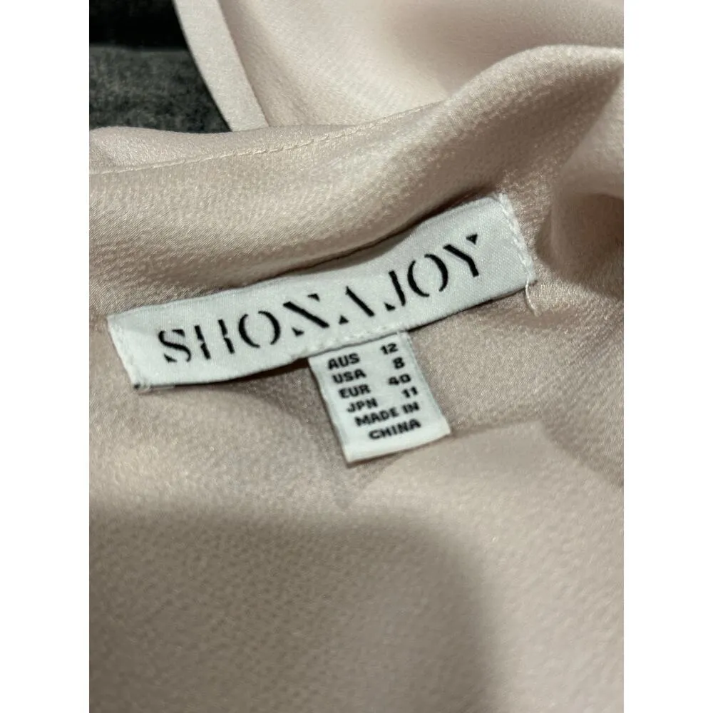 Shona Joy Luxe Bias Cowl Slip Dress Champagne Size 8 NWT Chic Silhouette Satin - Image 3