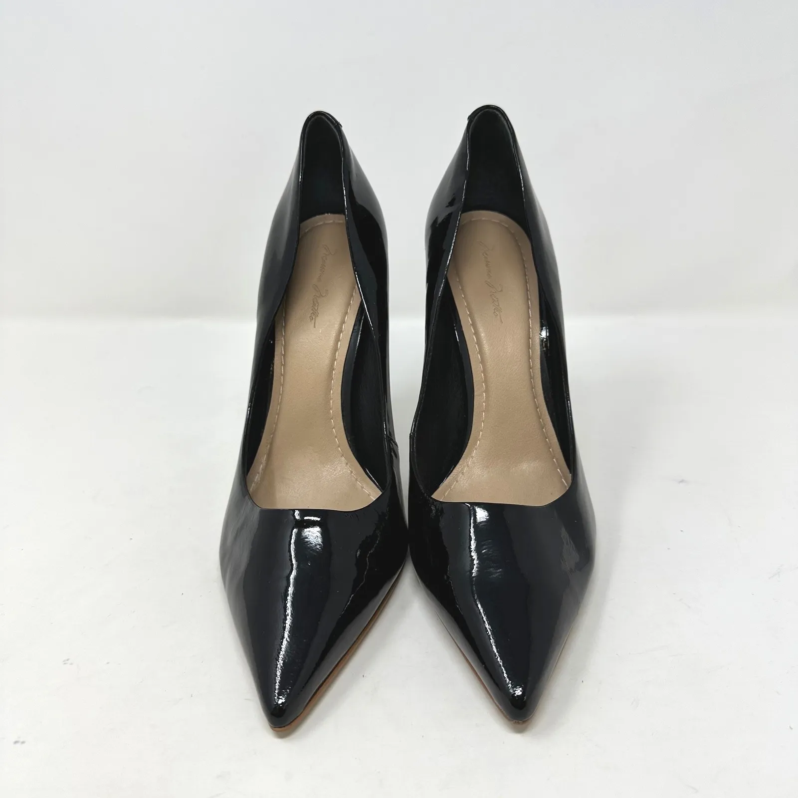 Massimo Mateo Patent Leather Stiletto Pumps Black 8 - Image 2