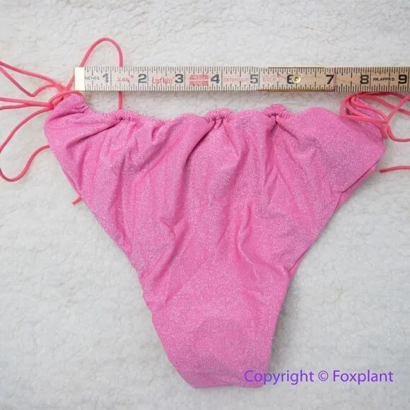 NEW Free People x Its Now‎ Cool Gathered Tie Pant in quartz lurex, size S Pink - Image 8