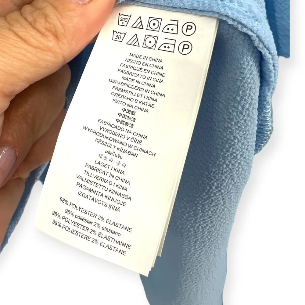 Michael Kors | L | Women's Embellished Grommet Tie-Neck Top Crepe Blouse Laced - Image 7