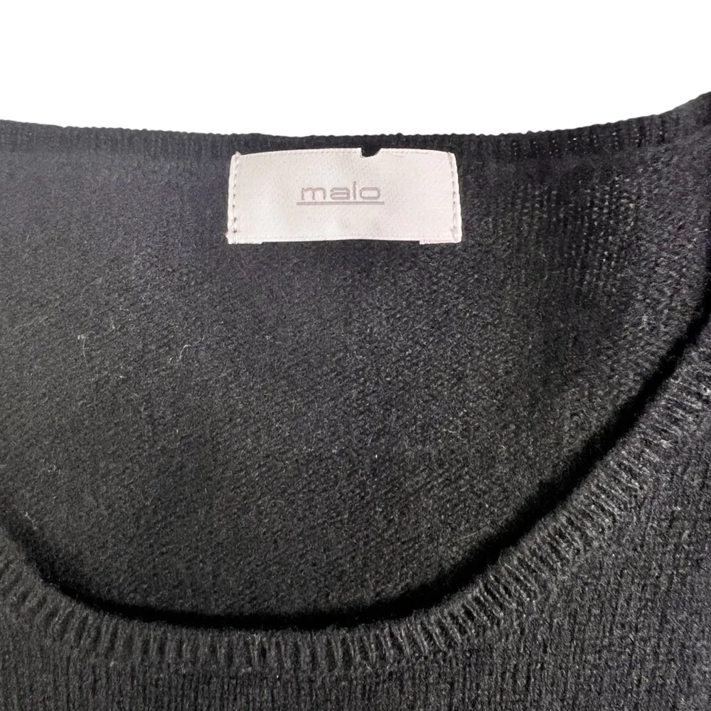 Malo Cashmere 2PC Sleeveless Sweater and Drawstring Pant Set Black Size undefined - Image 3