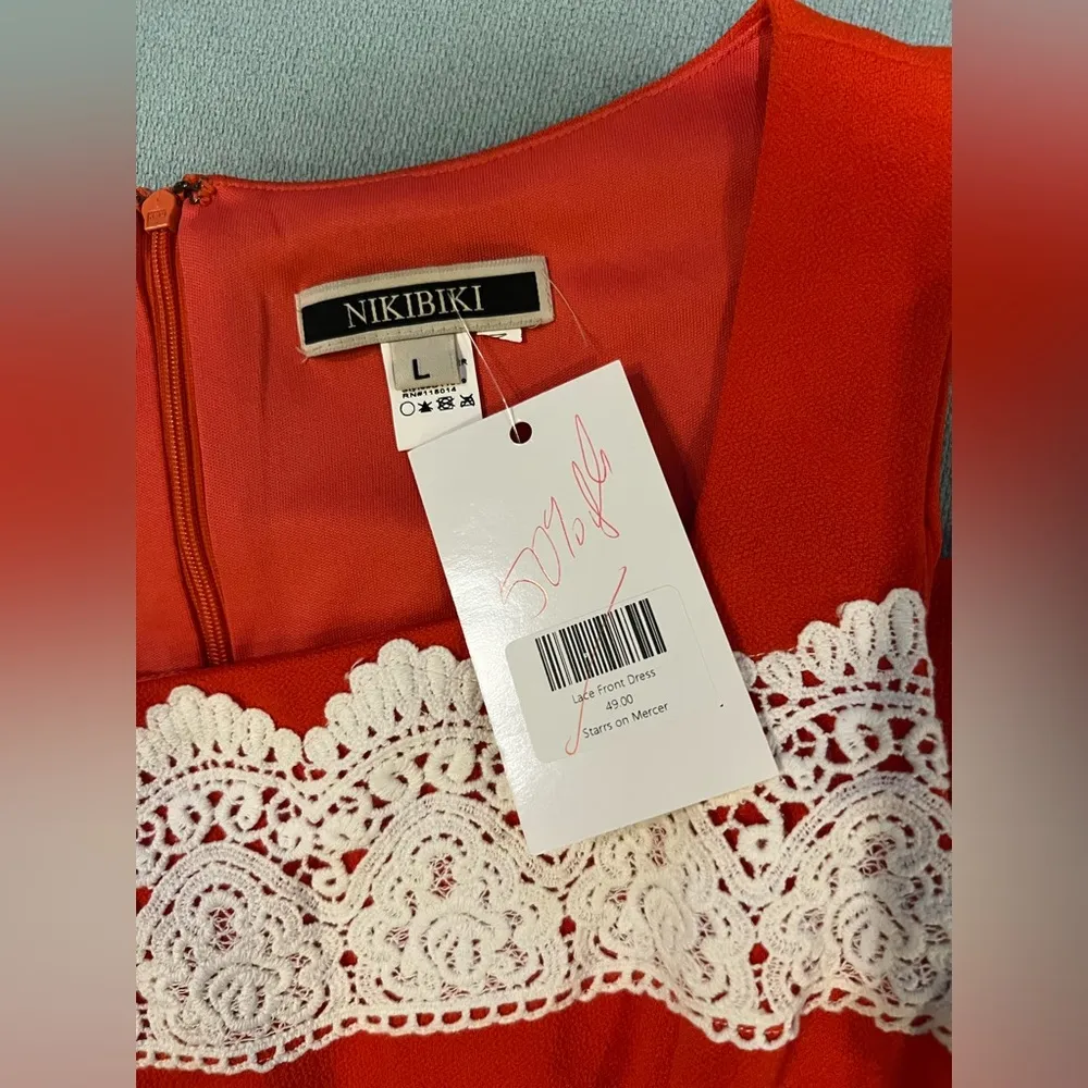 NWTs  Orange with With Crochet Dress (size: large) - Image 4