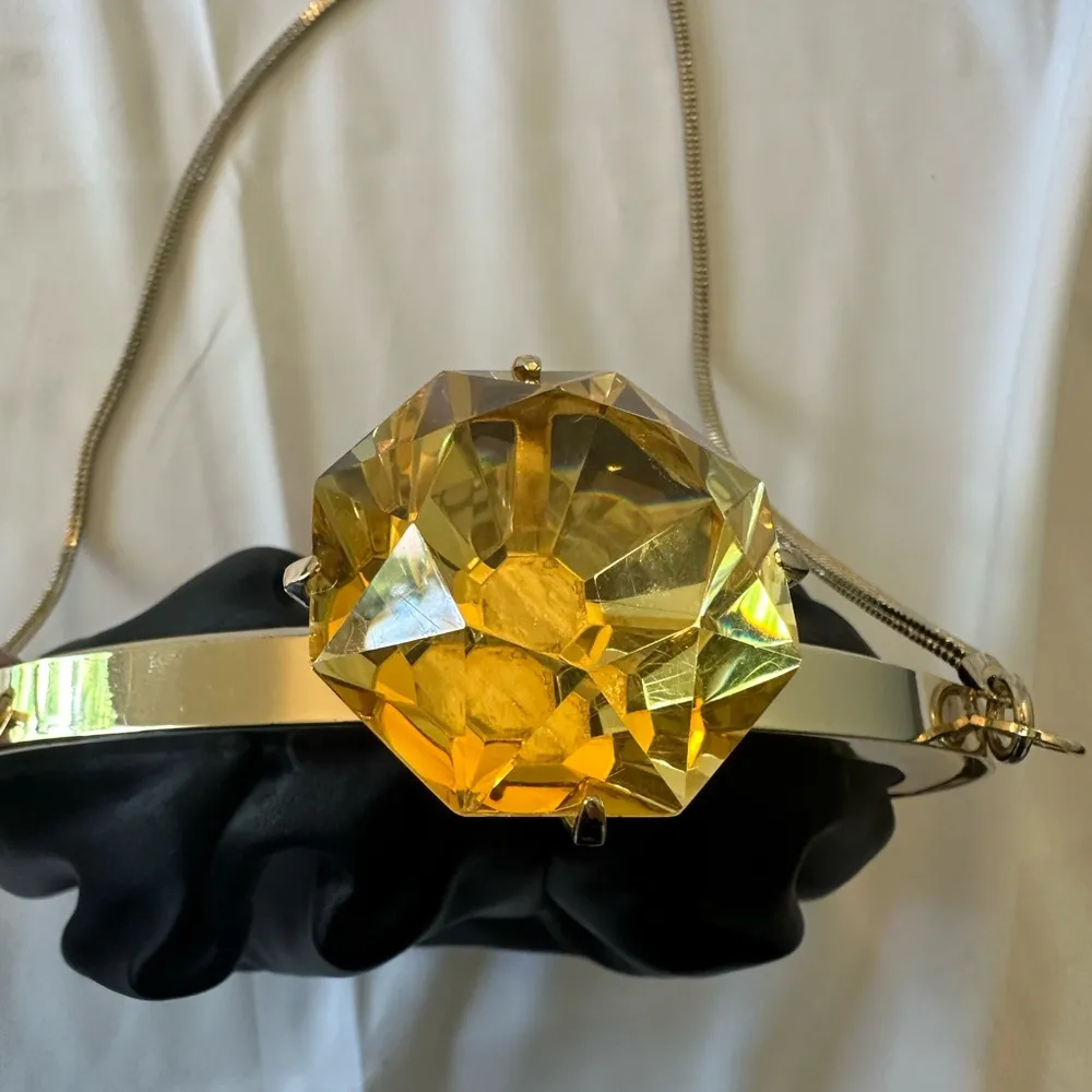 Kate Spade Emina Belle Engagement Ring Evening Bag w/Yellow Diamond Jewel - Image 4