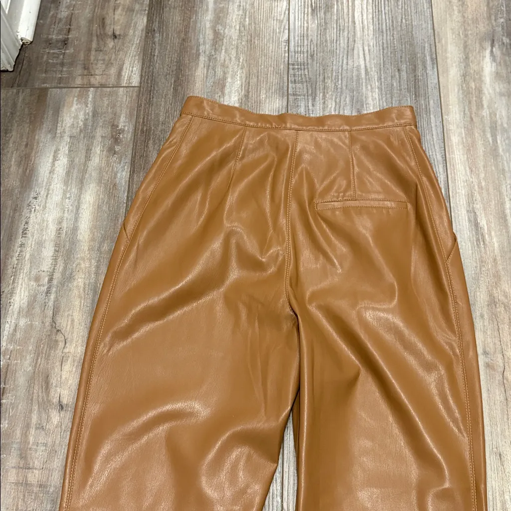 Nanushka tan vegan leather pants medium - Image 12