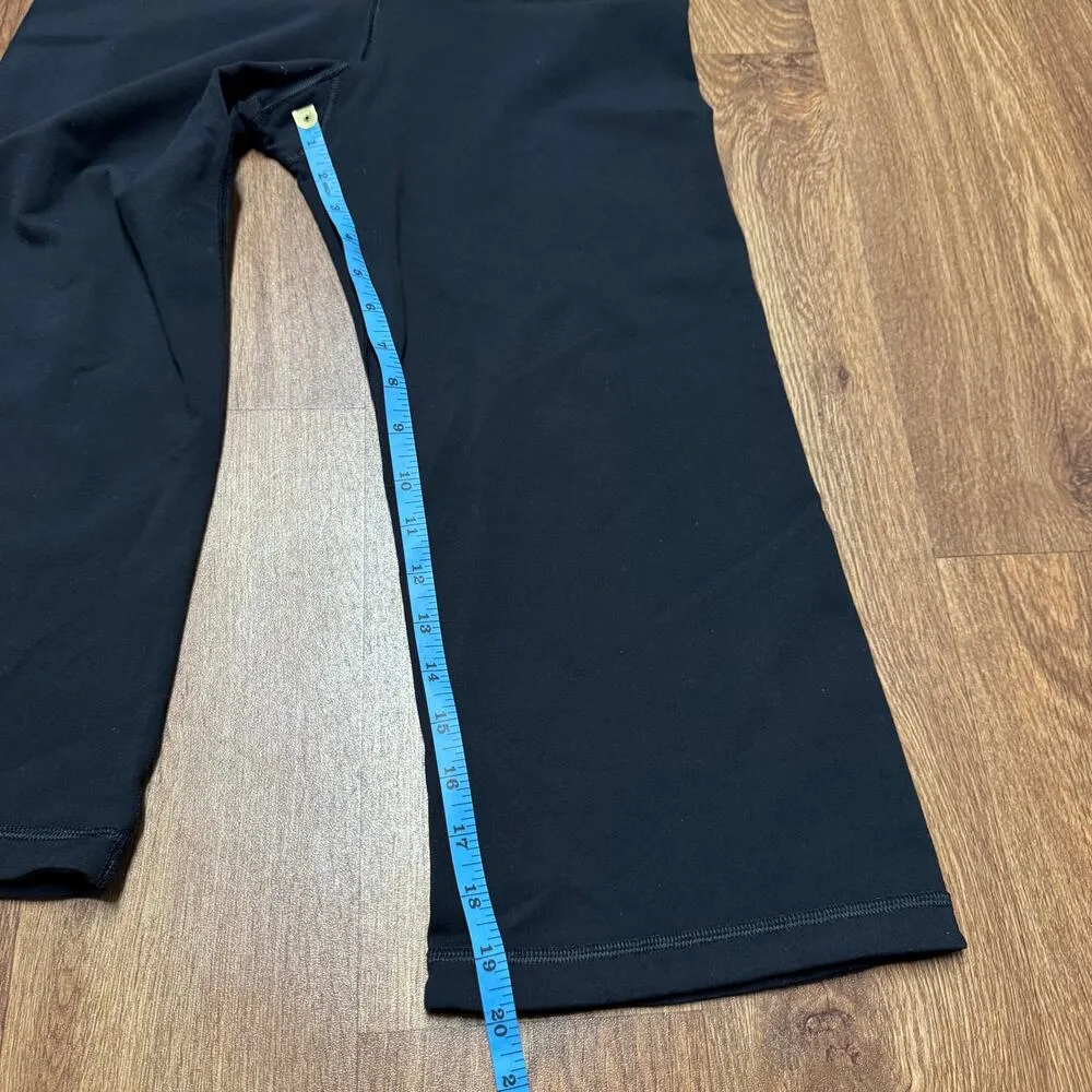 Lululemon Womens Yoga Crop Flare Pant Black Red Rose Size 6/8 Medium Groove - Image 8