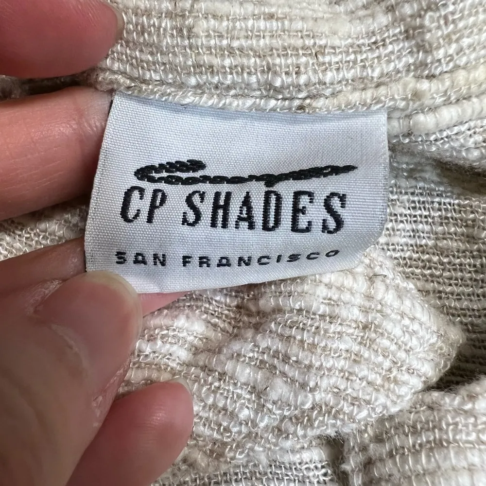 CP Shades Beige Button Down Shirt Oversized Cotton & Flax blend Size Small EUC - Image 3