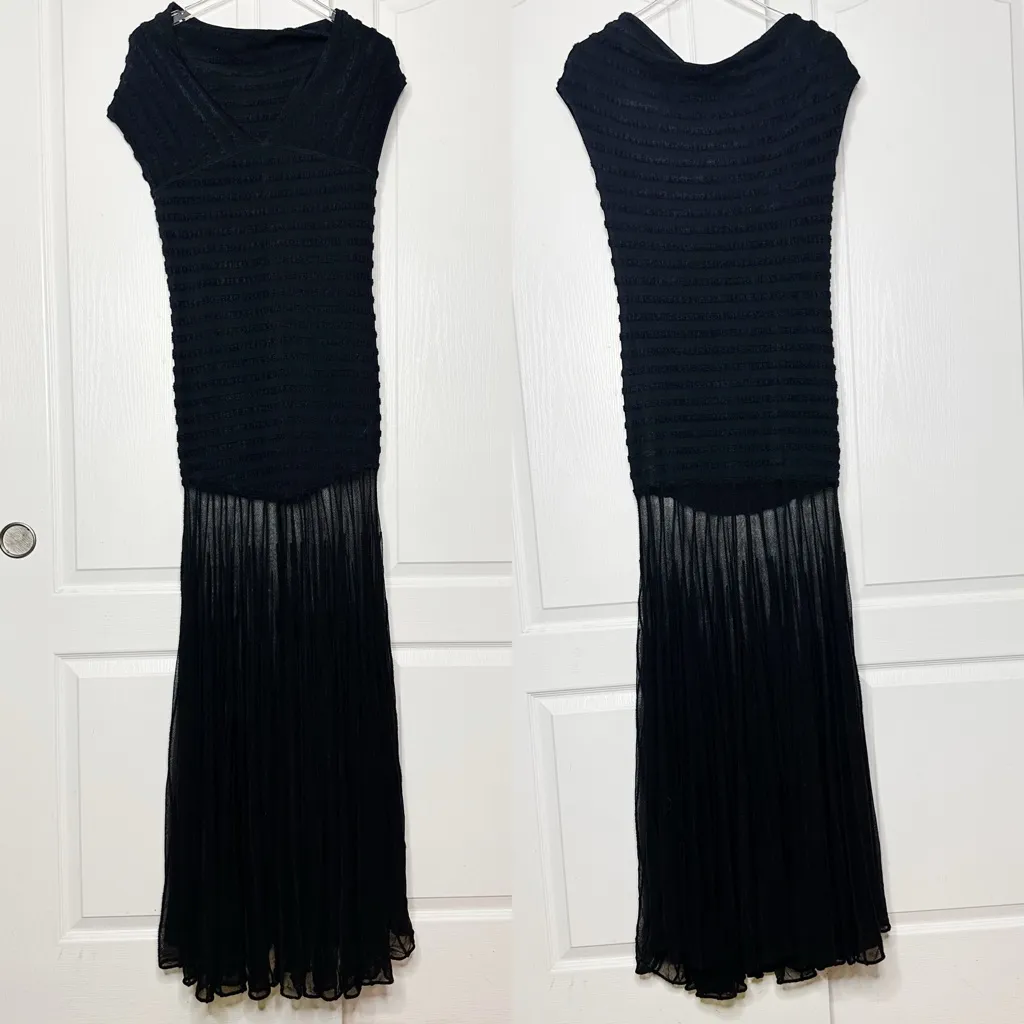 ALEXIS Marce Black Sheer Stripe Maxi Dress Off-Shoulder Size XL NWT - Image 6