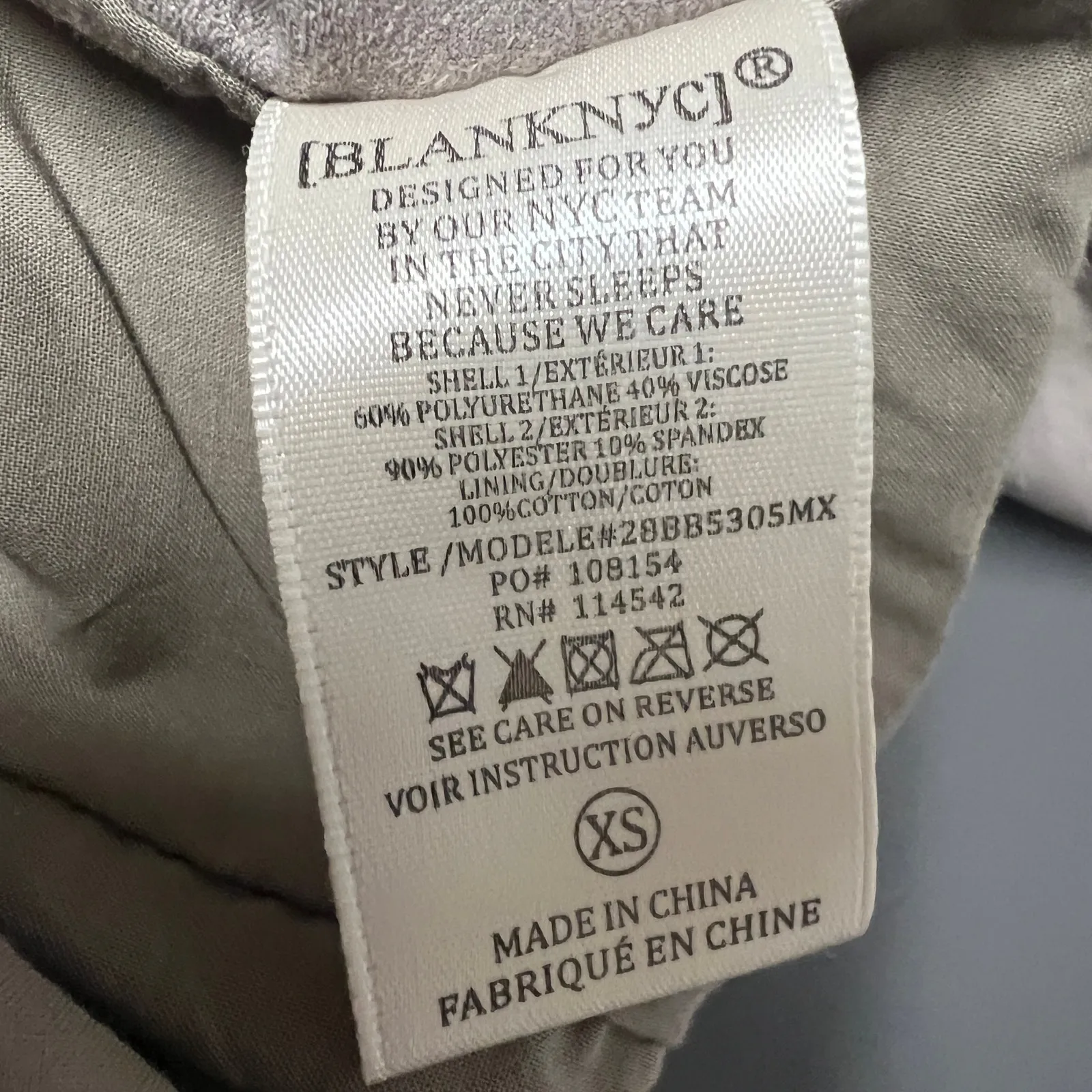 BLANKNYC Faux Suede Leather Moto Jacket Size XS Full Zip Cowl Neck Gray - Image 10