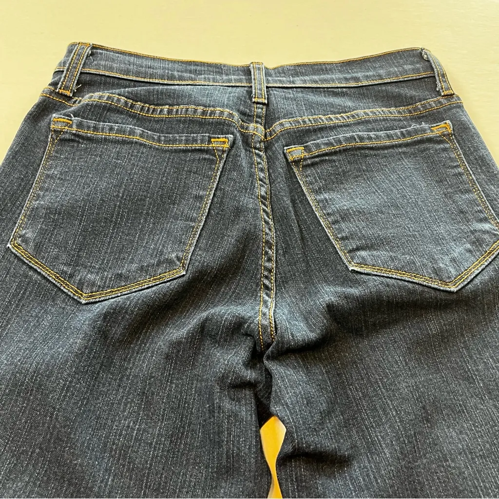 NYDJ Womens Size 4 Blue Dark Wash Denim Jeans Straight‎ Tummy Tuck Five Pockets - Image 9