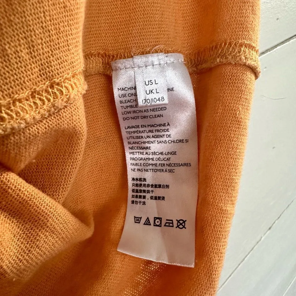 Free People We the Free Women’s Large Chill Out Orange Cold Shoulder Longsleeve - Image 3