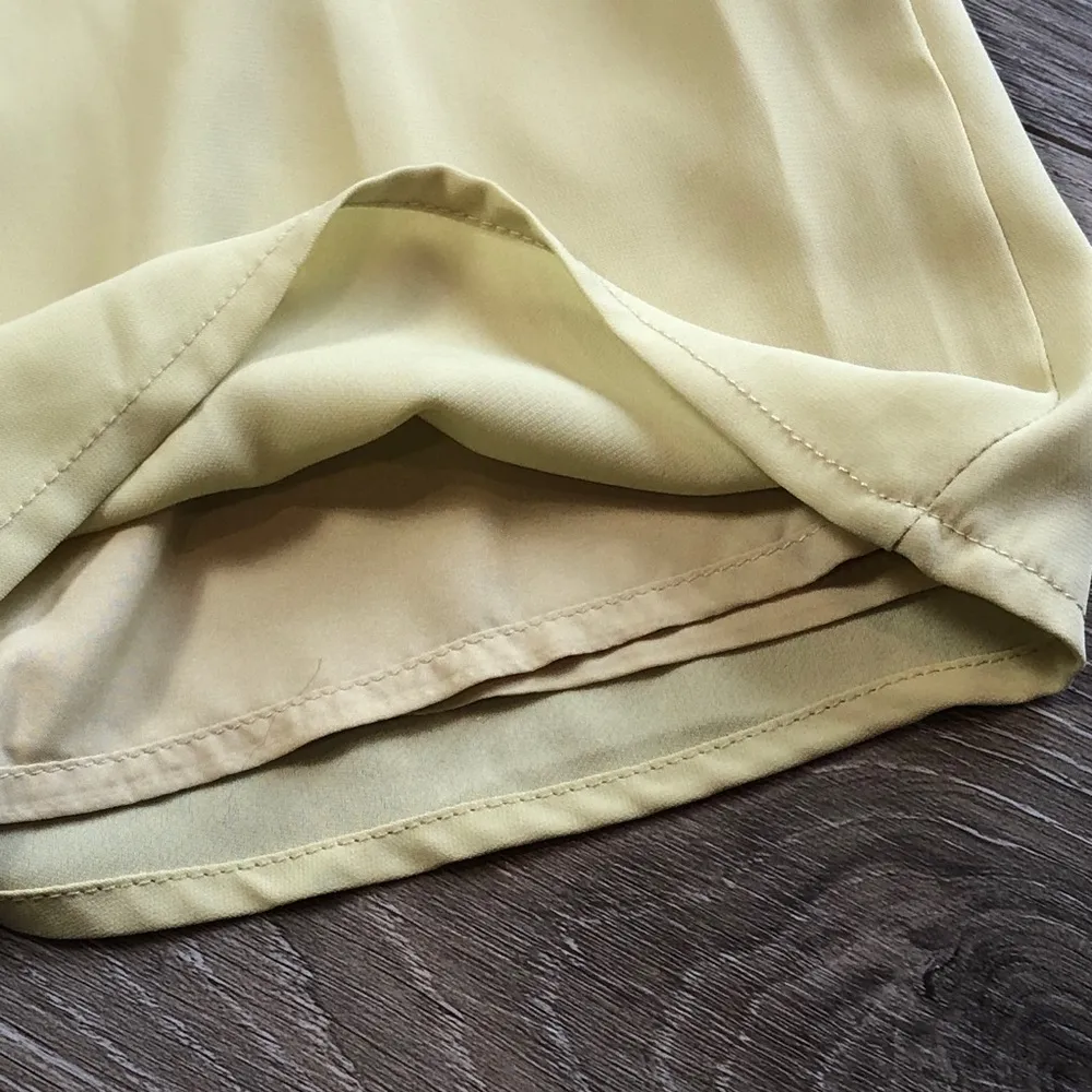 Le Lis Collections Light Yellow One Shoulder Strap Romper NWT womens size large - Image 5