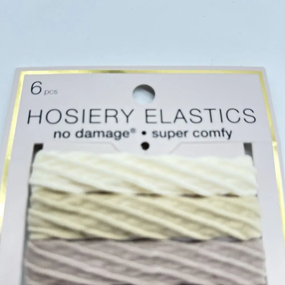 Scunci Hosiery Elastic Super Comfy Hair Ties Ombre Creams/Tans/Browns, 6 - Image 2