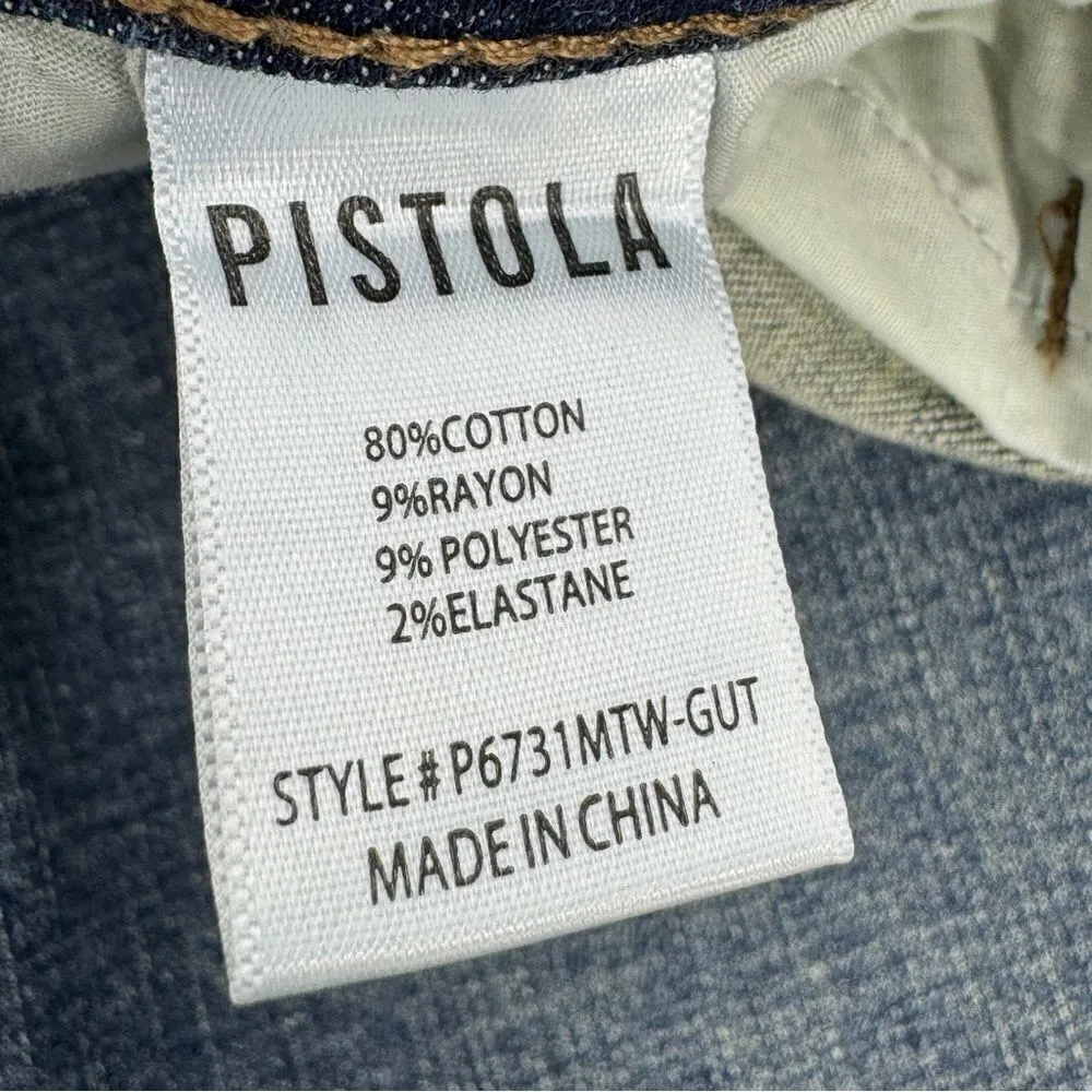 Pistola High Rise Raw Hem Skinny Jeans Blue Size 31‎ P6731MTW GUT - Image 9