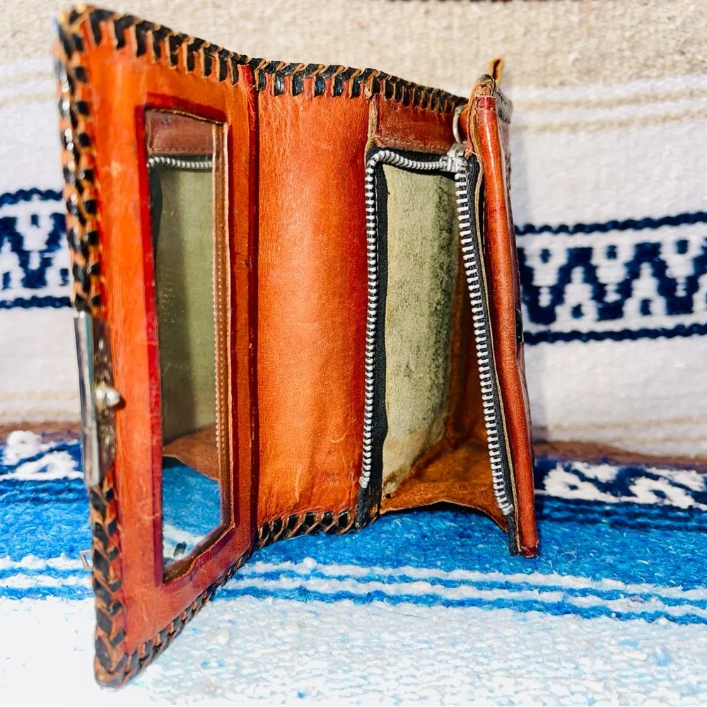 HANDMADE authentic Mexican wallet mini clutch - Image 2