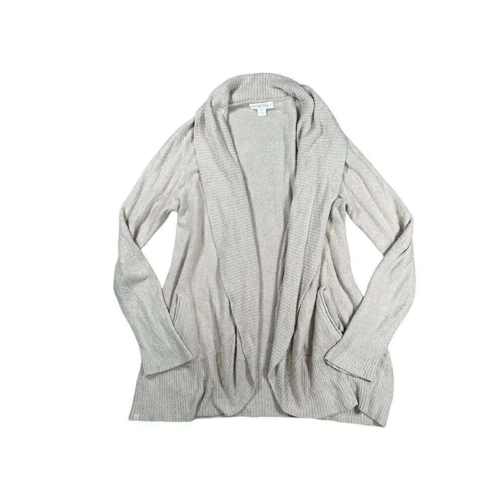 Barefoot Dreams CozyChic Lite Circle Lounge Cardigan Sweater Beige Cream L/XL - Image 2