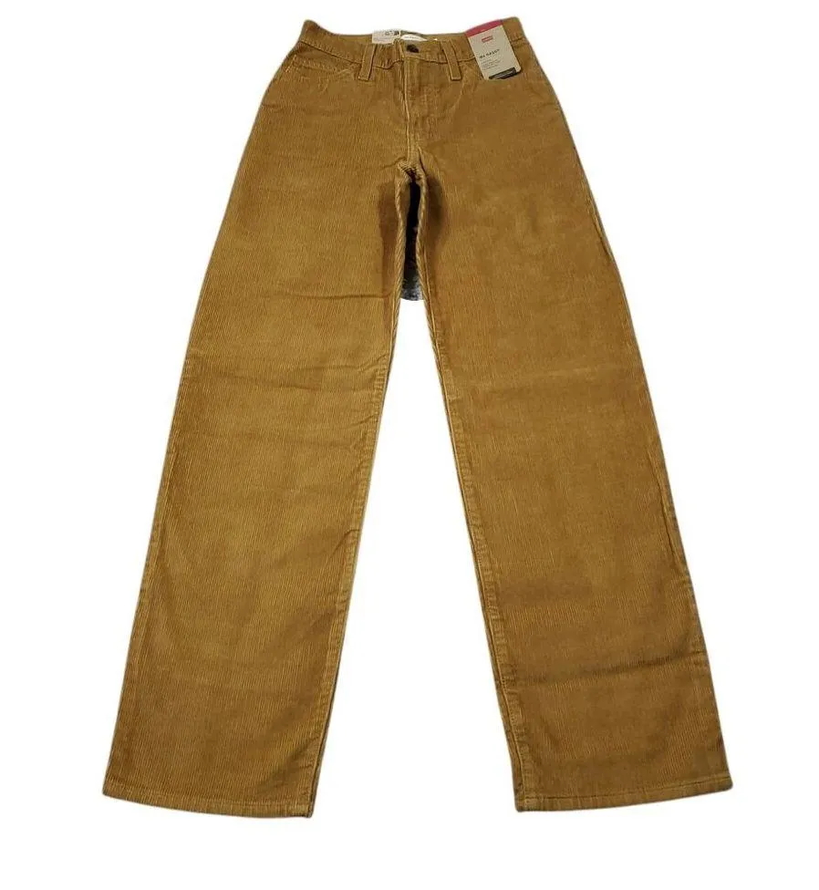 Levi's 94 Baggy Corduroy Brown Straight Leg Loose Pants Y2K 90s Size 23 x 31 - Image 2