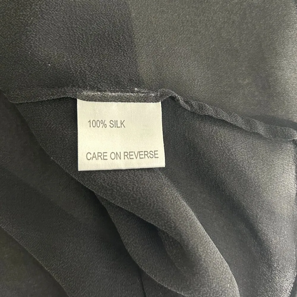 St. John Sheer Double Layer Silk Chine Tank in Black Size S - Image 5