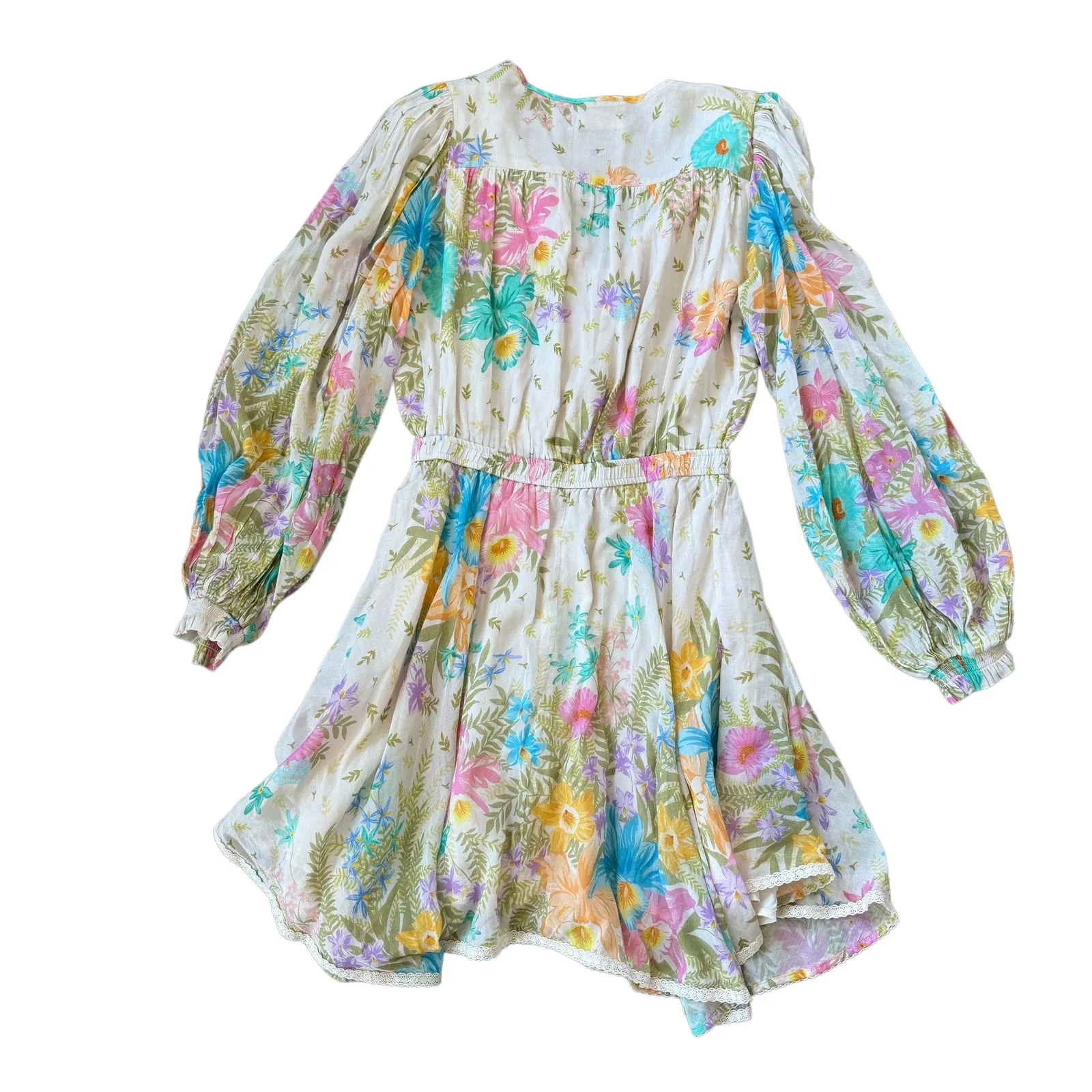 Spell Cream Floral Mini Dress - Image 4