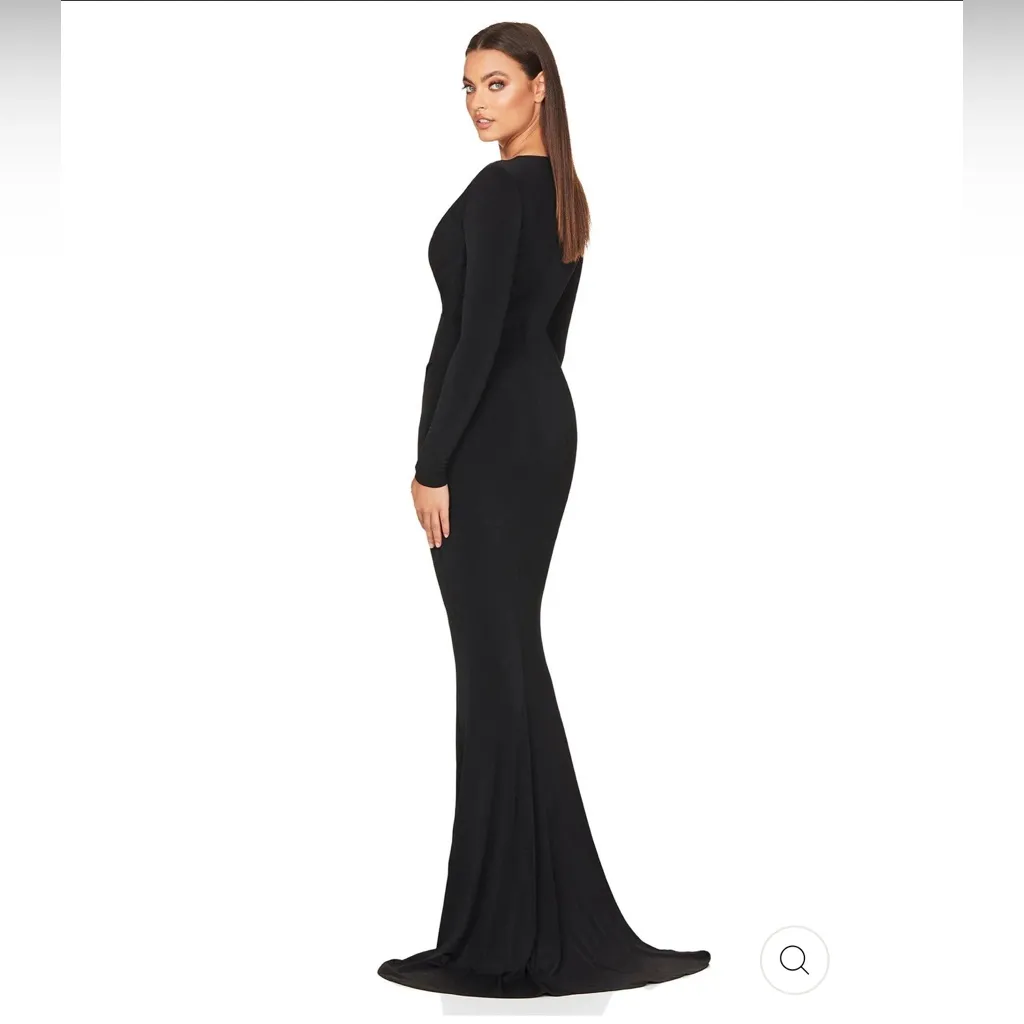 NWT Nookie Plunge Neck Farrah Gown in Black Sz XS $299‎ - Image 2