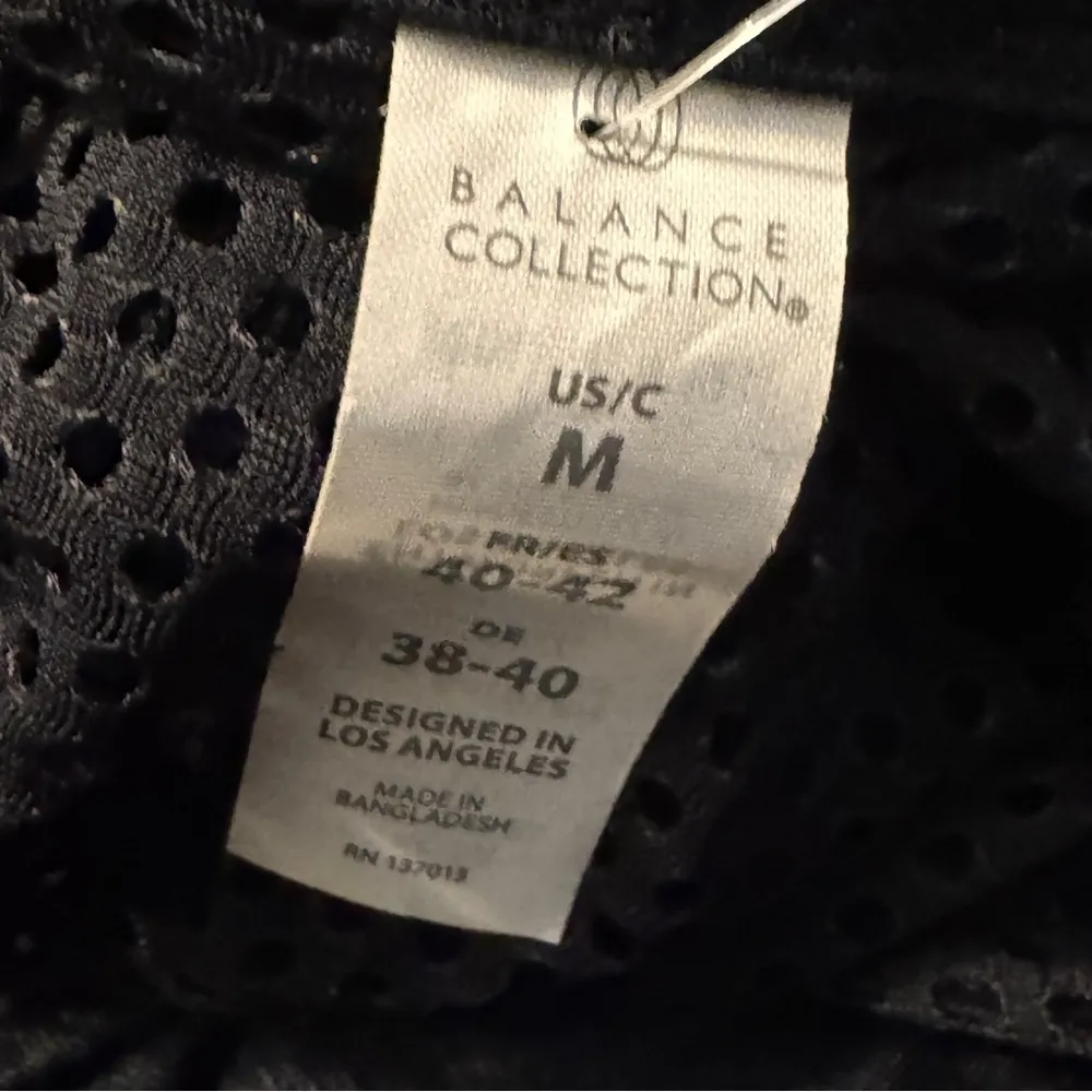 Balance Collection Black Mesh Athletic Sporty Sleeveless Workout Tank Sz M - Image 8