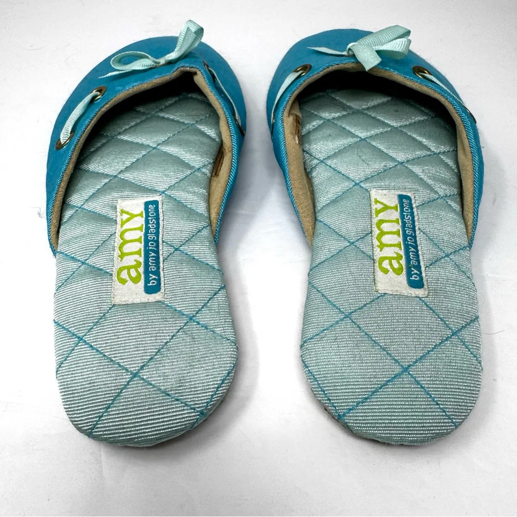 AMY by AMY JO GLADSTONE slippers, size L Blue - Image 6
