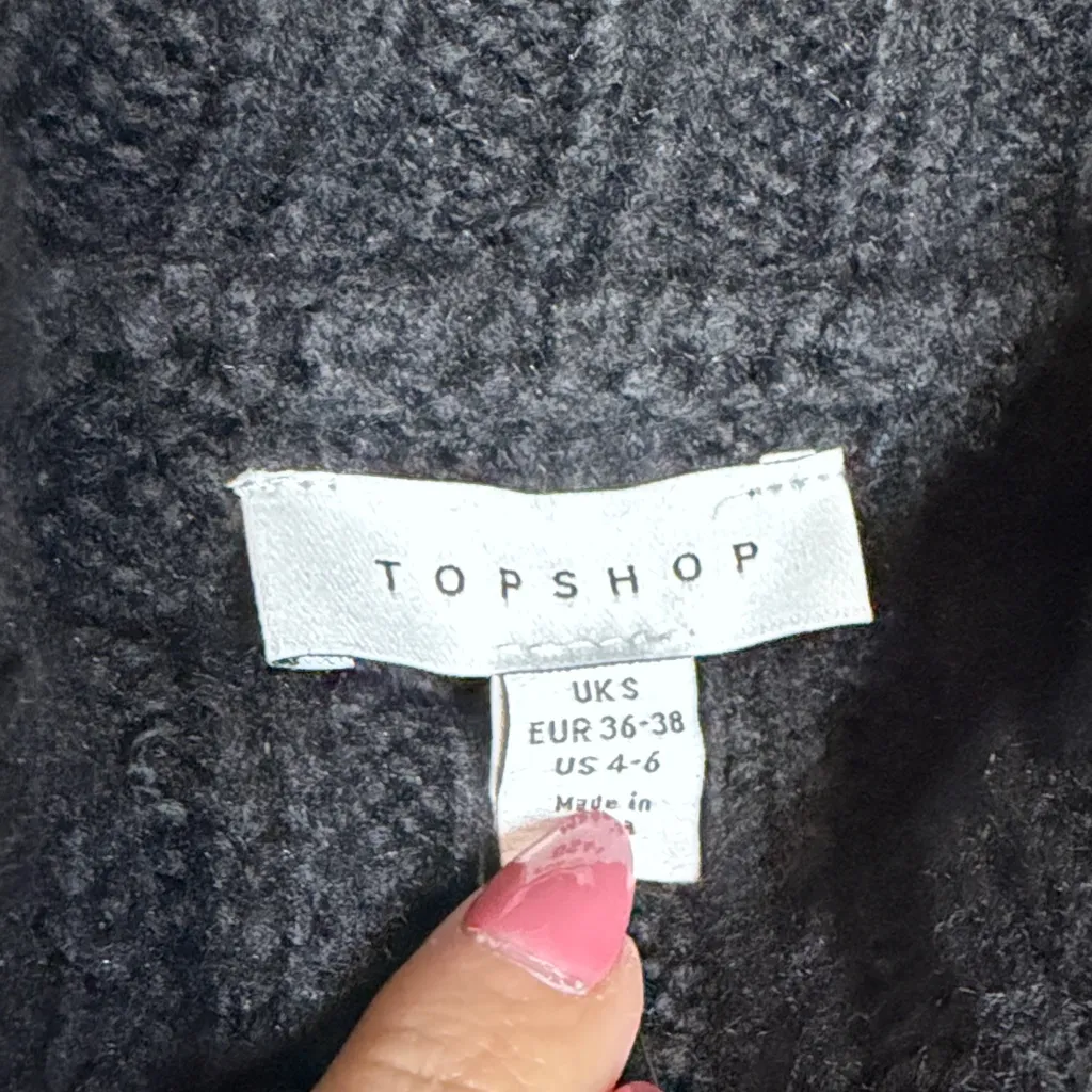 NWT TopShop ASOS Rib Crop Turtleneck Wool Sweater - Image 5