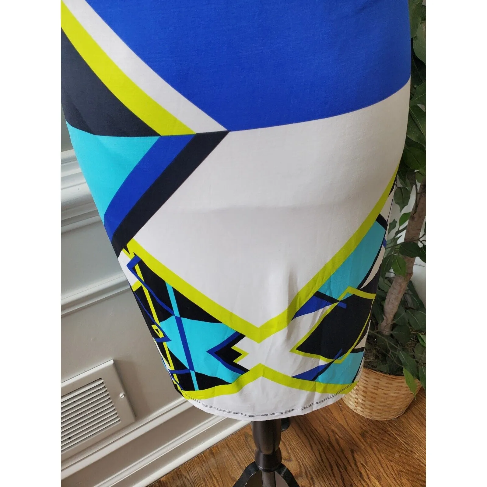 Analili Women's Multicolor Polyester Round Neck Sleeveless Knee Length Dress L - Image 4