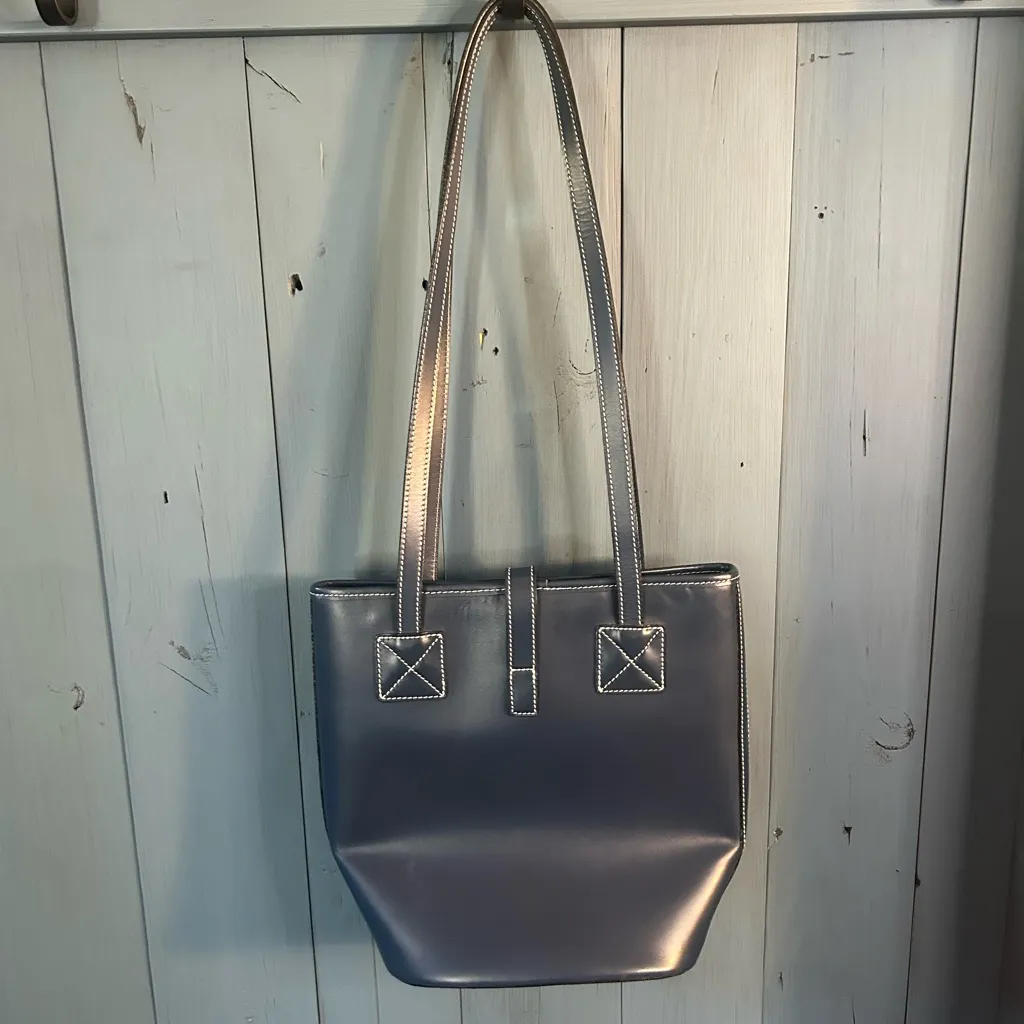 Dooney & Bourke Dark Blue Leather Shoulder Bag - Image 2