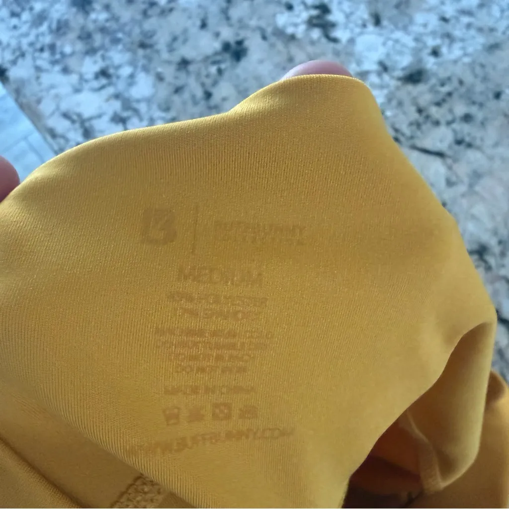 BuffBunny Yellow Seamless High Rise Leggings Size medium - Image 6