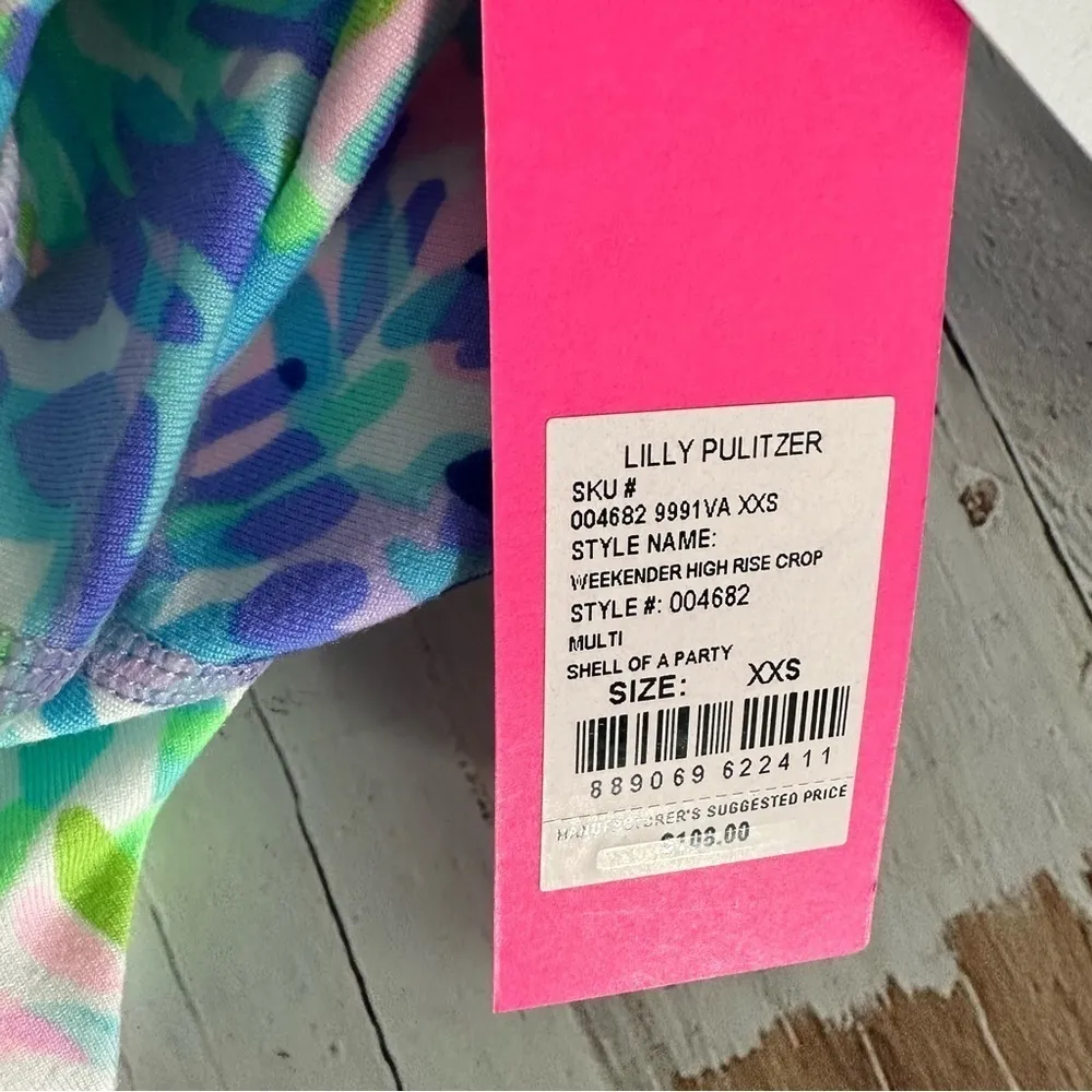 Lilly Pulitzer Weekender High Rise Cropped Legging Shell of a Party Size XXS - Image 6