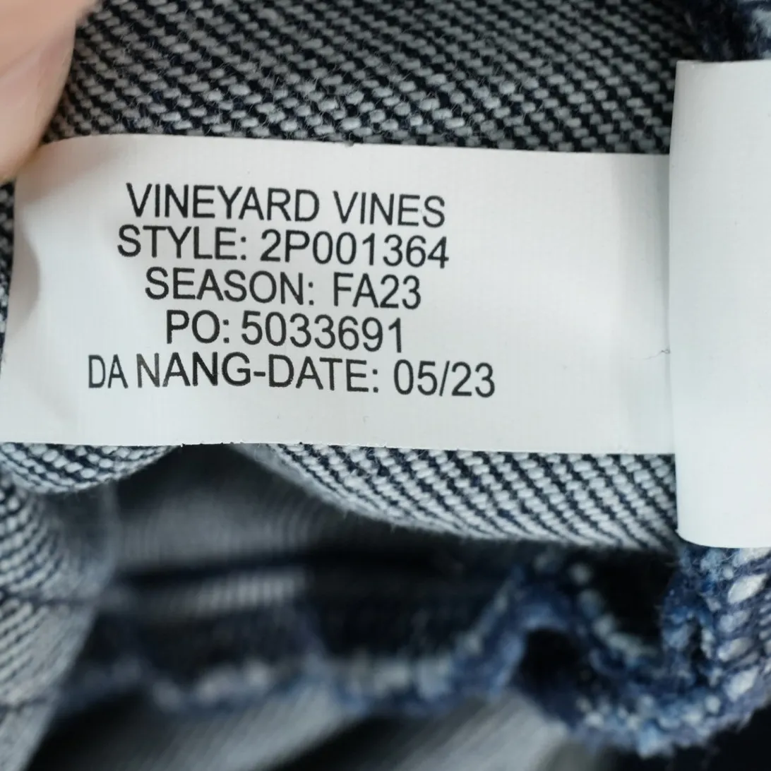 Vineyard Vines Jeans Womens 33 Fits 37x28 High Rise Straight Crop Raw Hem Mom - Image 8