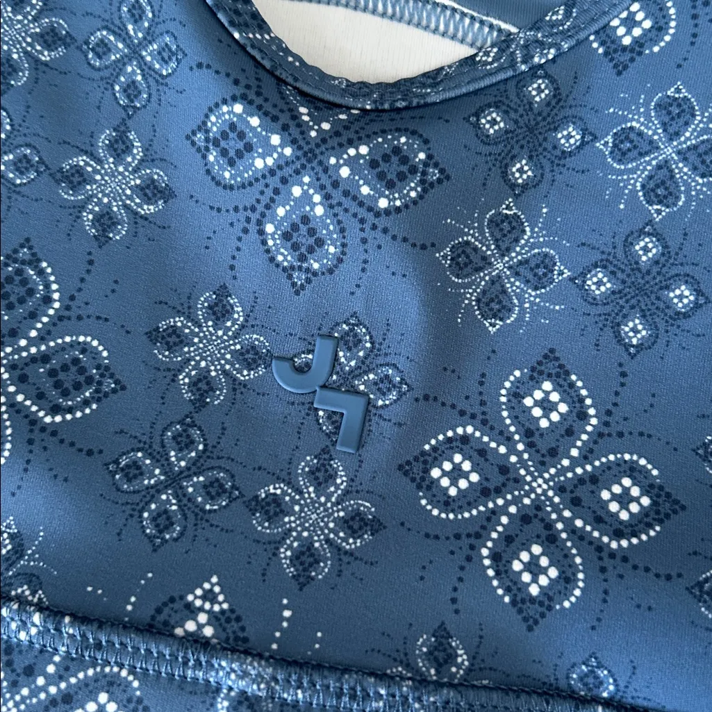 JoyLab Target Athletic Blue boho western Bandana Print romper mini skort S - Image 8