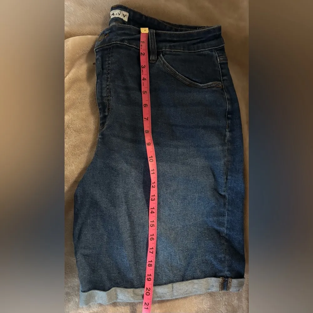 Ava & Viv Dark Blue Denim Cotton Shorts Women’s 20W - Image 7