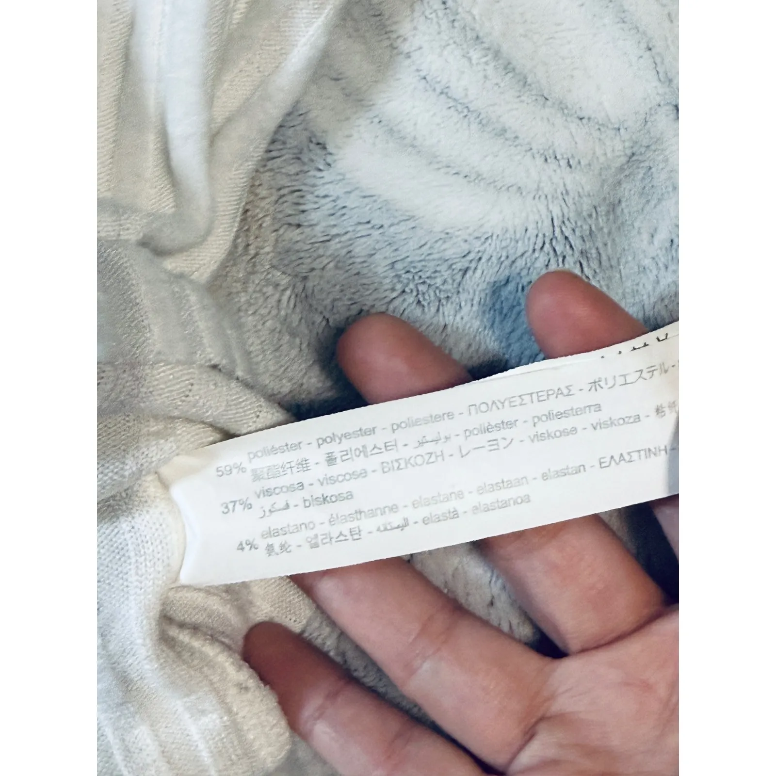 Zara x Trafaluc Women Size Medium‎ White Long Sleeve White Sweater Boxy Soft - Image 3