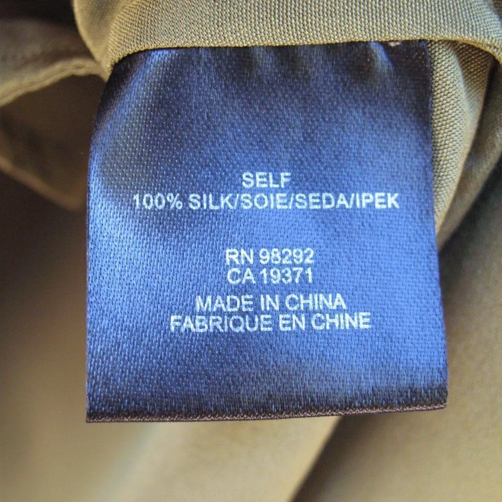 Tibi Olive Silk Faux Wrap Dress - Image 9