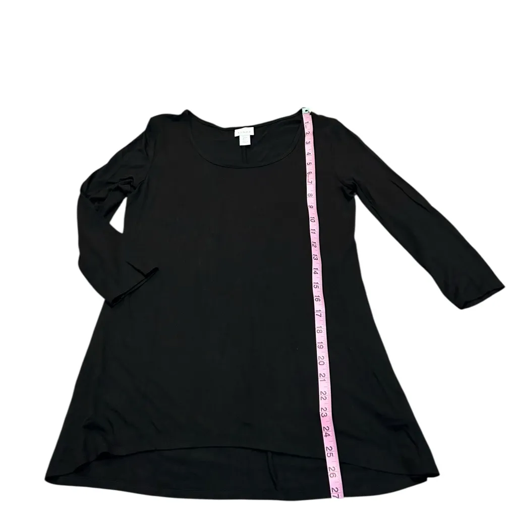 3/$15 KENAR black top with cropped sleeves - Image 2